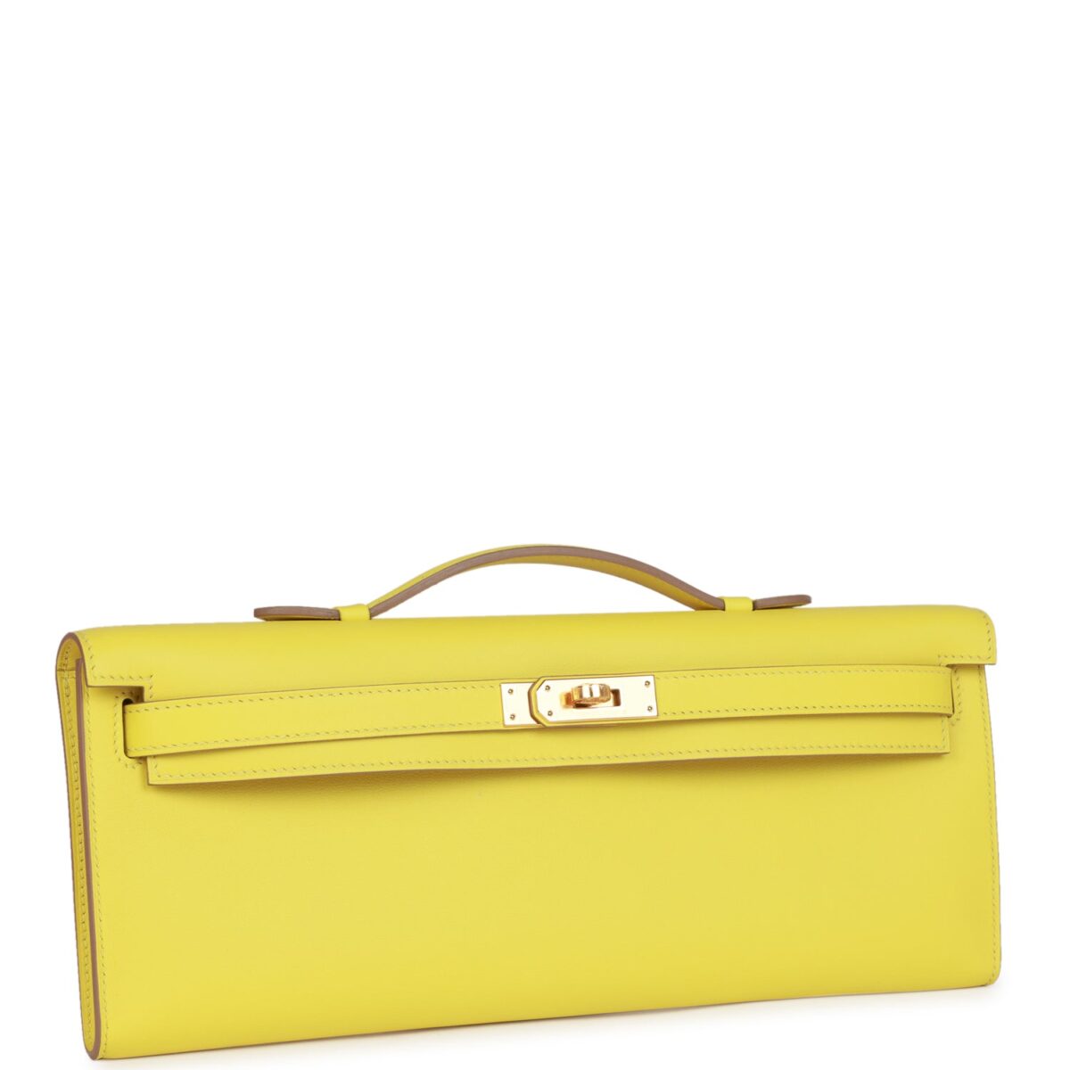 Hermès Kelly Cut Lime Swift Gold Hardware - Image 2