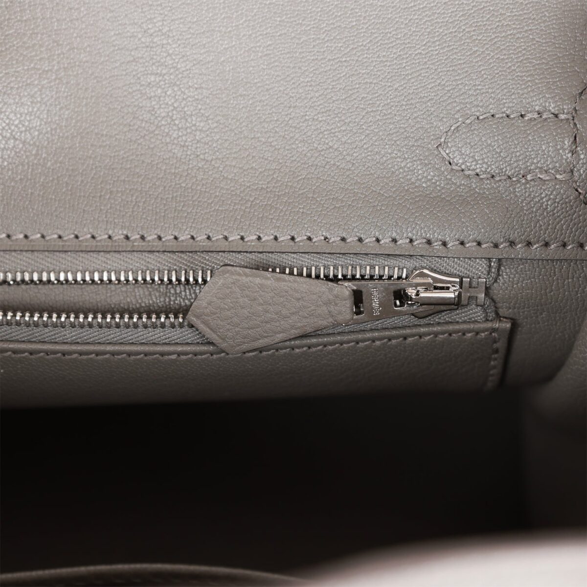 Hermès Birkin 25 Gris Meyer Togo Palladium Hardware - Image 9