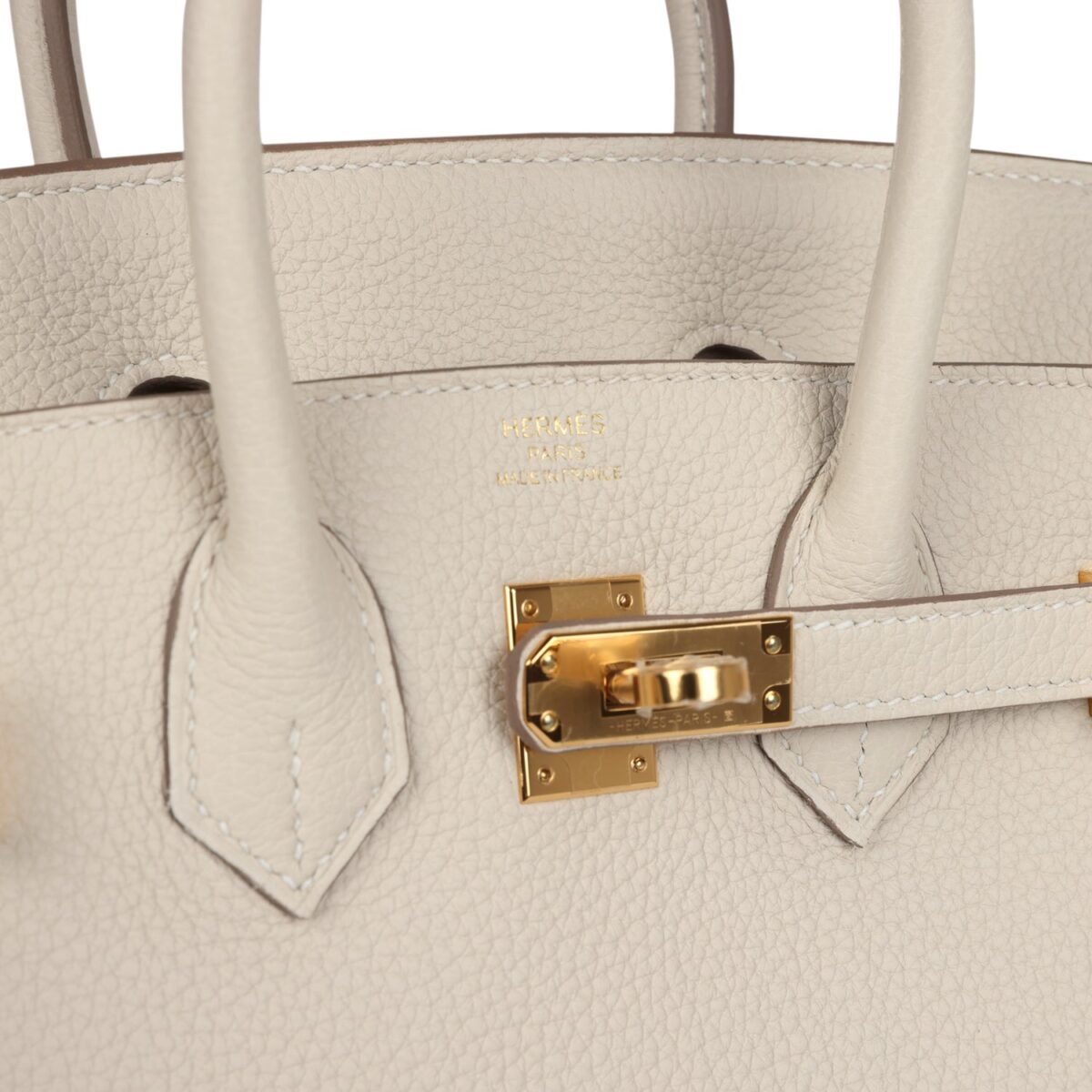 Hermès Birkin 25 Craie Togo Gold Hardware - Image 7