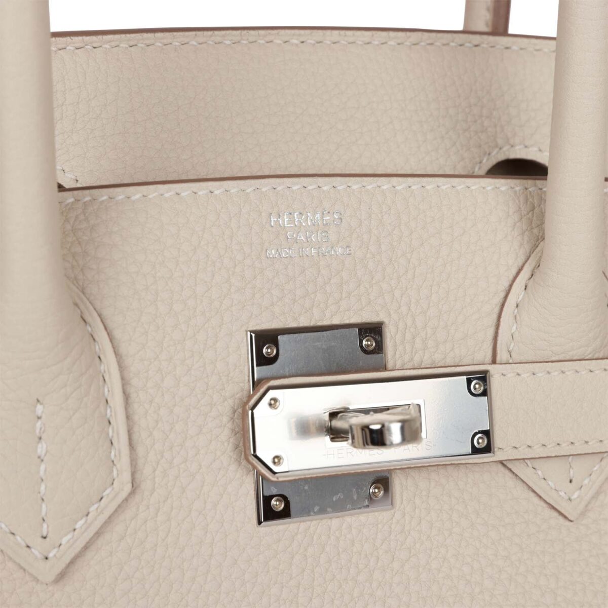 Hermès Birkin 30 Craie Togo Palladium Hardware - Image 7