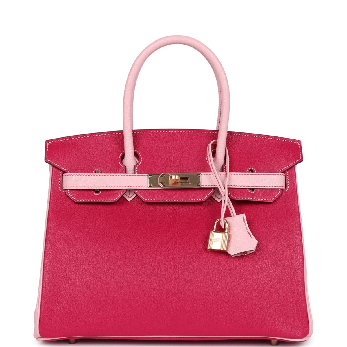 Hermès Special Order (HSS) Birkin 30 Rose Mexico and Rose Sakura Chevre Rose Gold Hardware