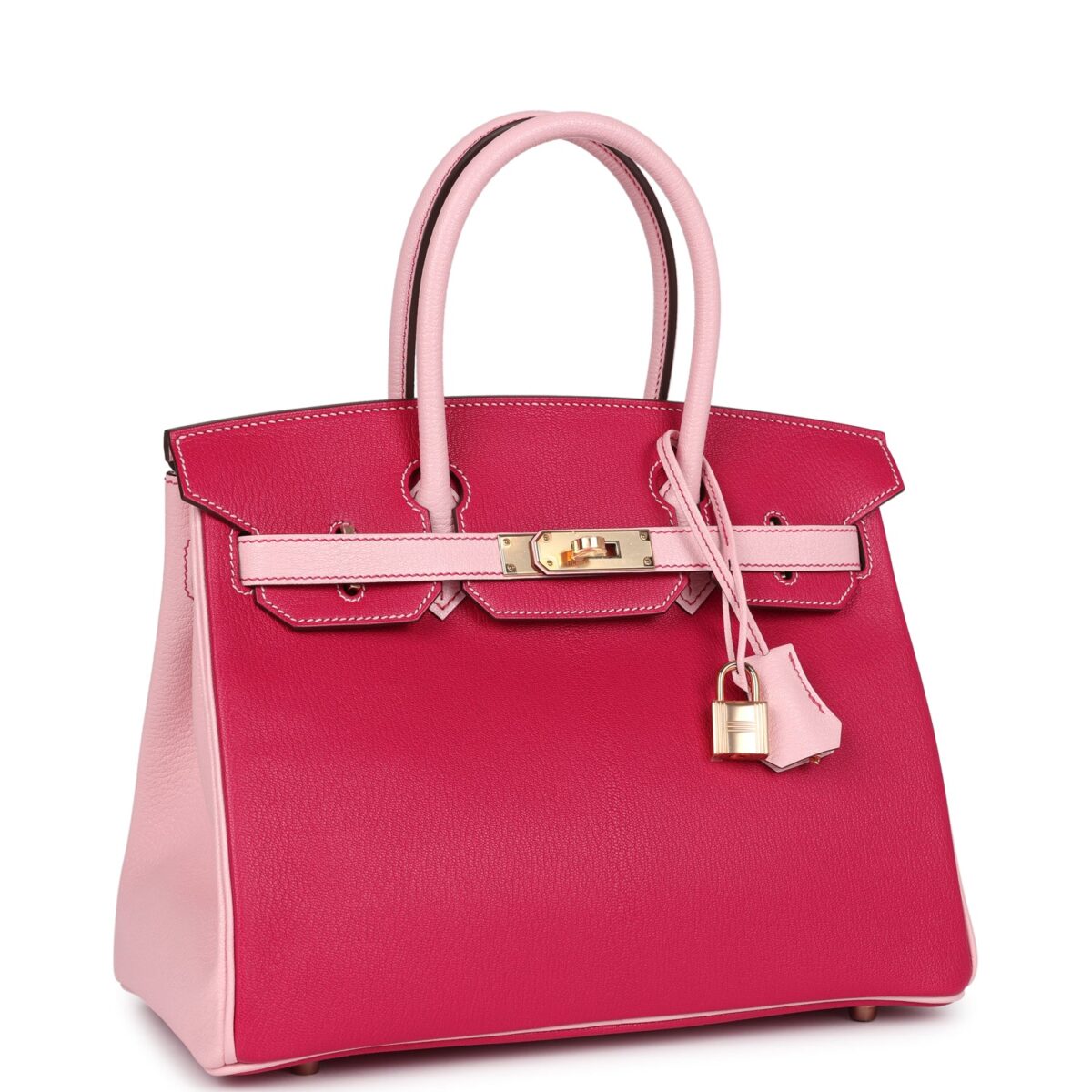 Hermès Special Order (HSS) Birkin 30 Rose Mexico and Rose Sakura Chevre Rose Gold Hardware - Image 2