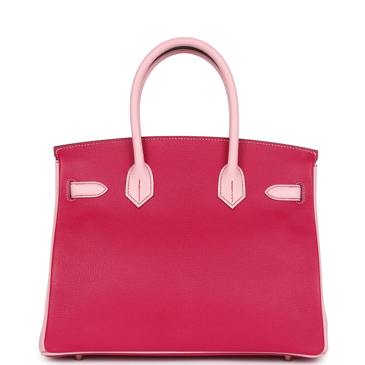 Hermès Special Order (HSS) Birkin 30 Rose Mexico and Rose Sakura Chevre Rose Gold Hardware - Image 4