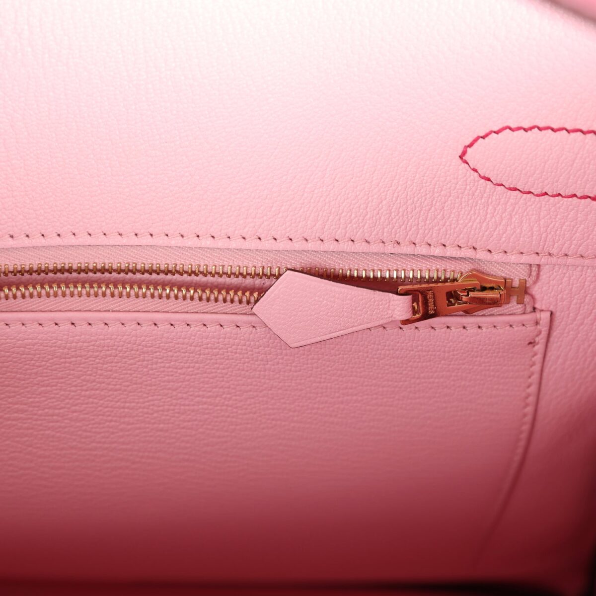 Hermès Special Order (HSS) Birkin 30 Rose Mexico and Rose Sakura Chevre Rose Gold Hardware - Image 8