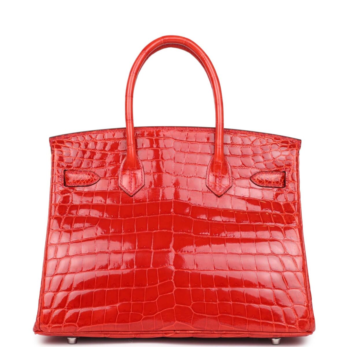 Hermès Birkin 30 Geranium Shiny Niloticus Crocodile Palladium Hardware - Image 4