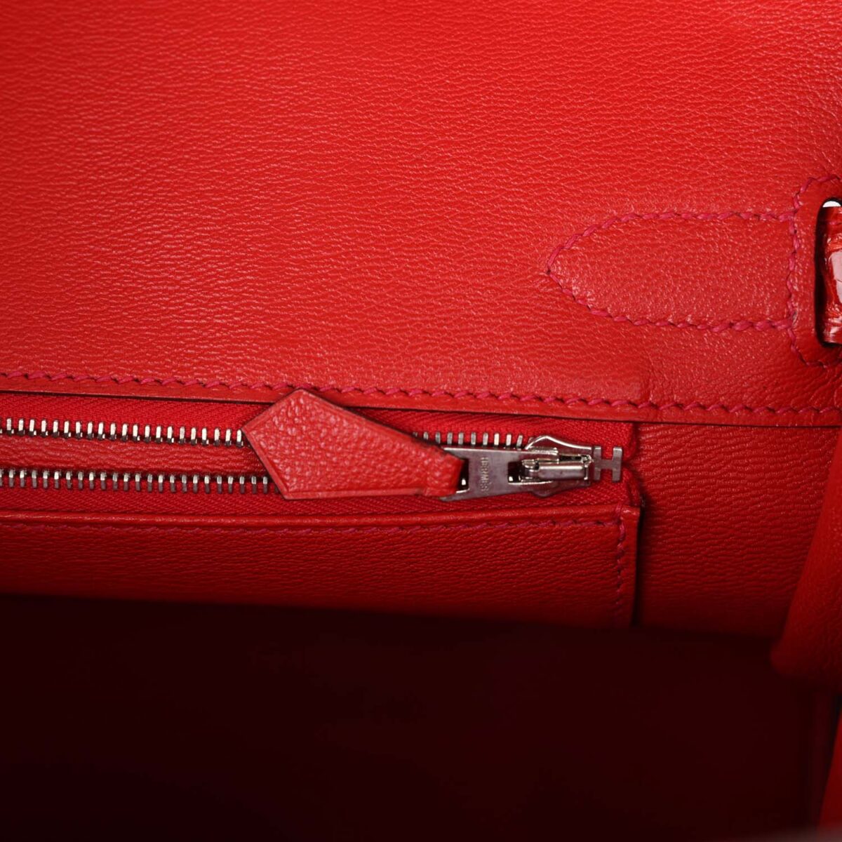 Hermès Birkin 30 Geranium Shiny Niloticus Crocodile Palladium Hardware - Image 8