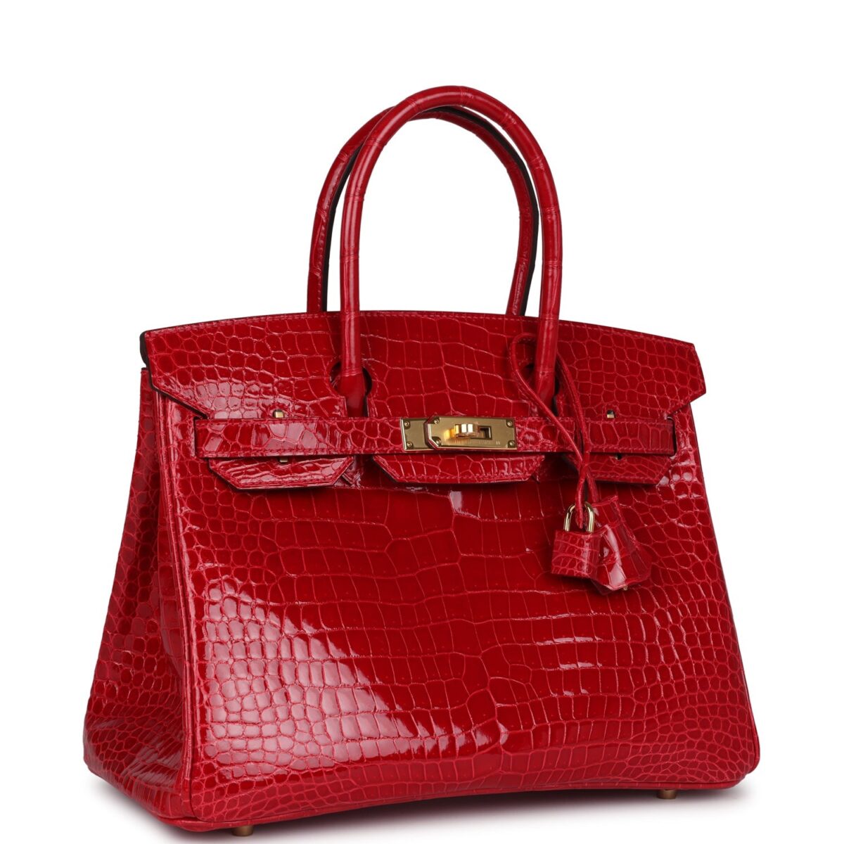 Hermès Birkin 30 Braise Shiny Porosus Crocodile Gold Hardware - Image 2