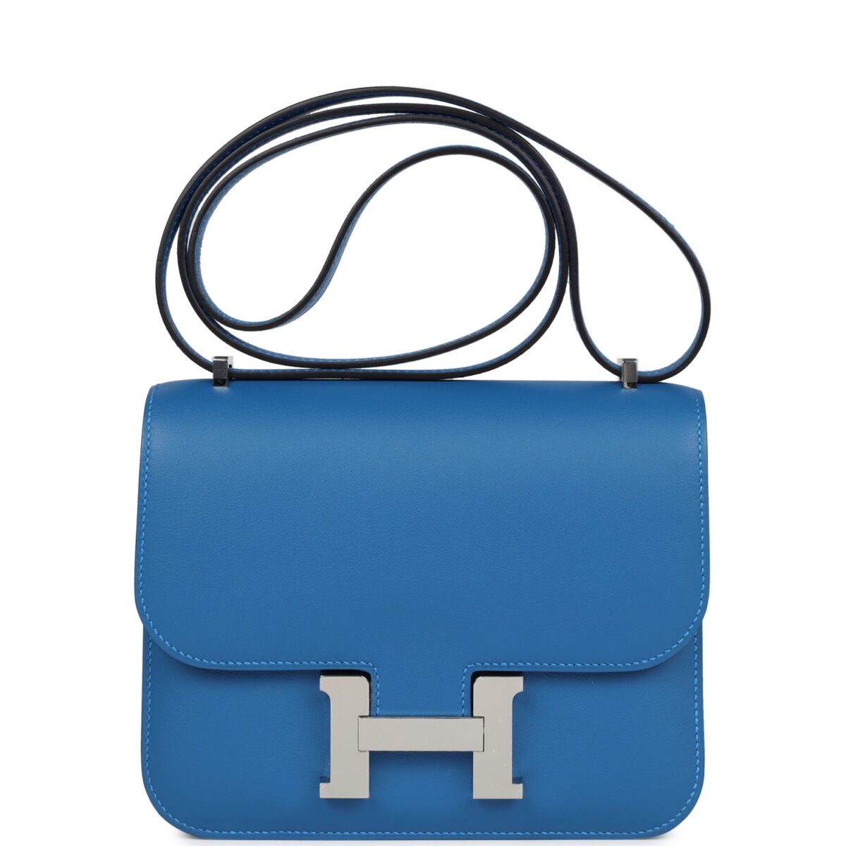 Hermès Constance 18 Mykonos Verso Evercolor Palladium Hardware