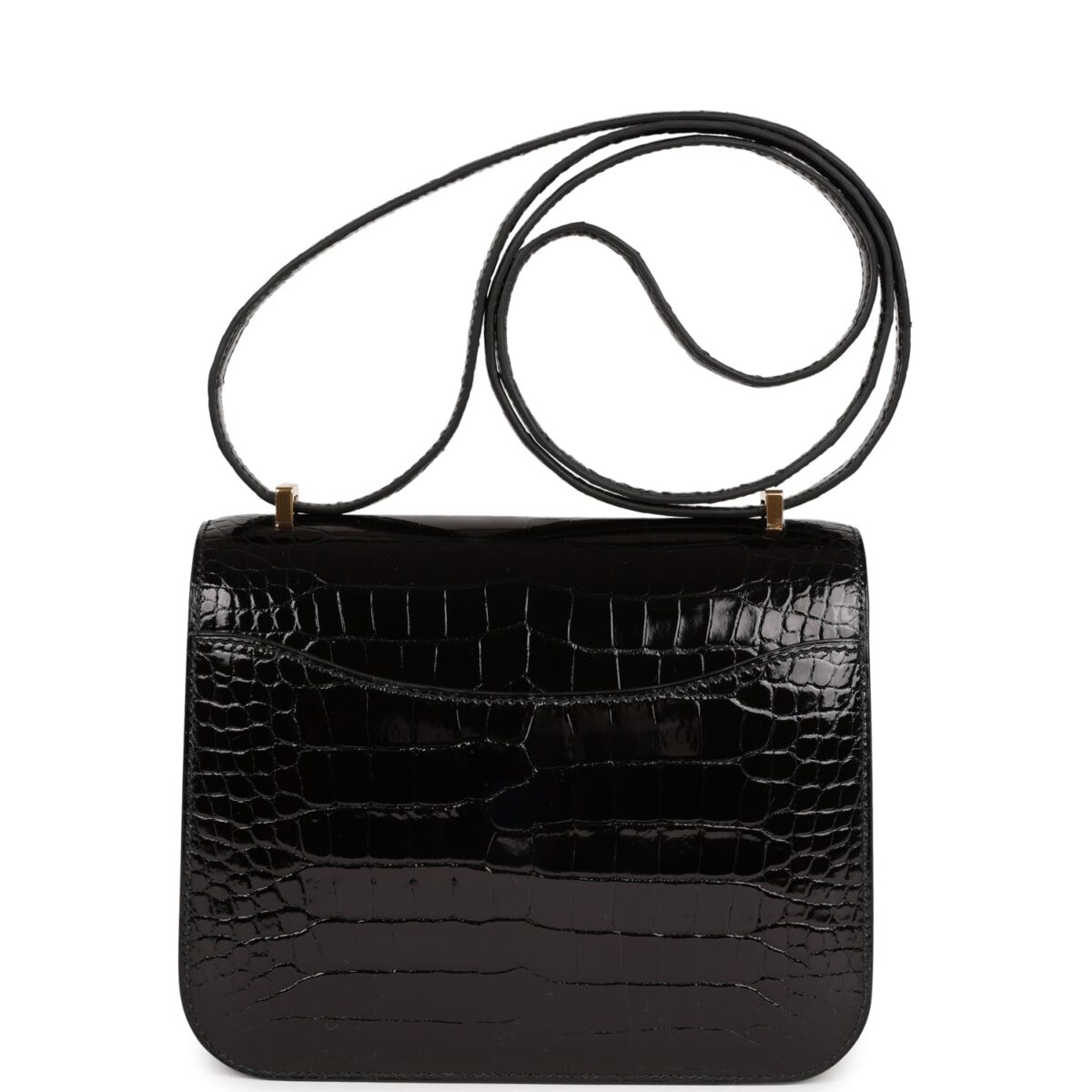 Hermès Constance 18 Black Shiny Alligator Gold Hardware - Image 4