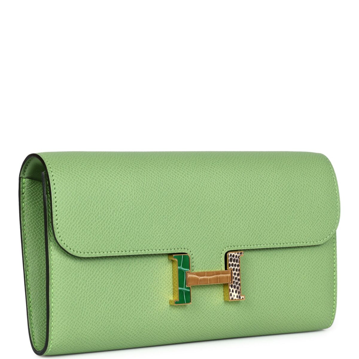 Hermès Constance Wallet To Go Vert Criquet Epsom Marquette Gold Hardware - Image 2