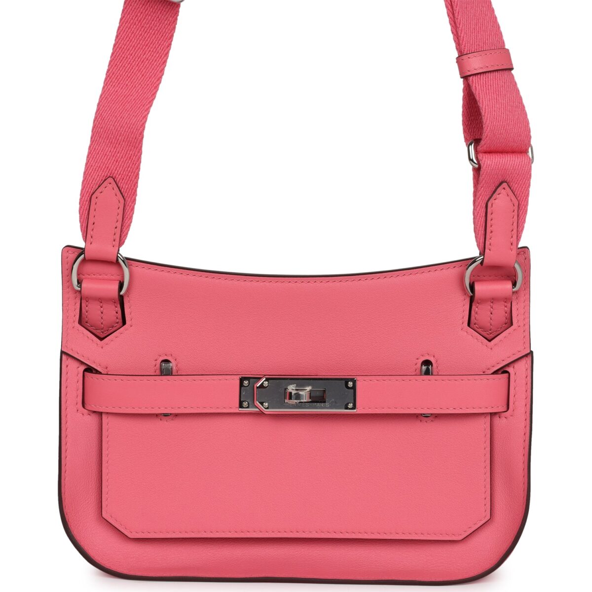 Hermès Mini Jypsiere Rose Azalee Swift Palladium Hardware