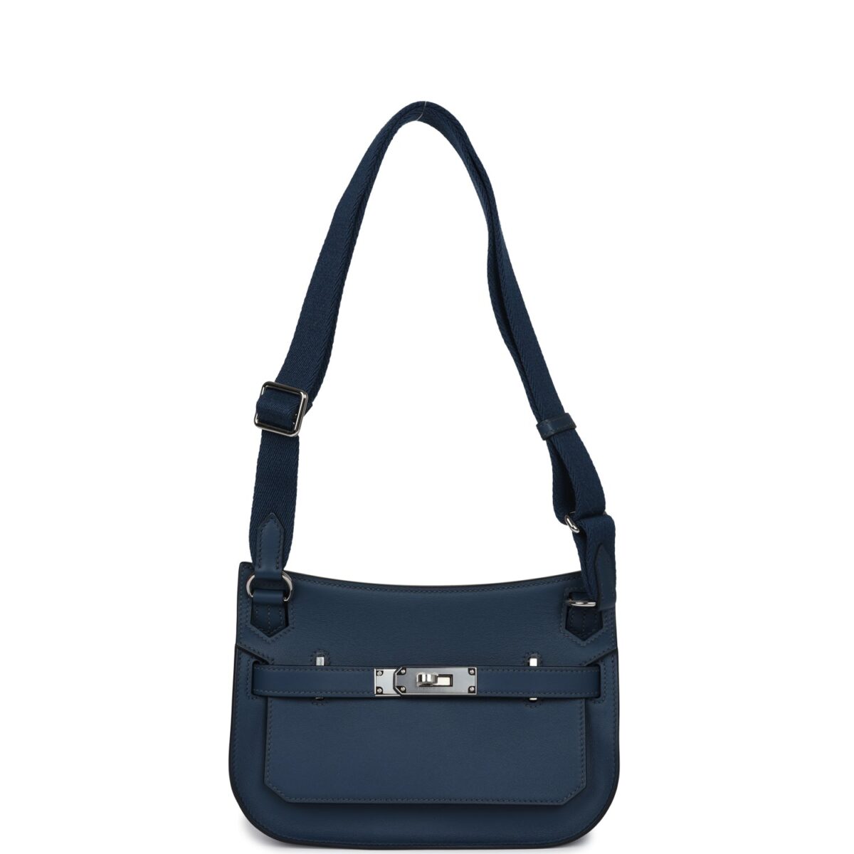 Hermès Mini Jypsiere Bleu De Prusse Swift Palladium Hardware - Image 6