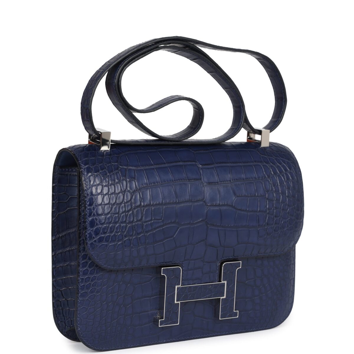 Hermès Constance 1-24 Bleu Saphir Matte Alligator Marquette Palladium Hardware - Image 2