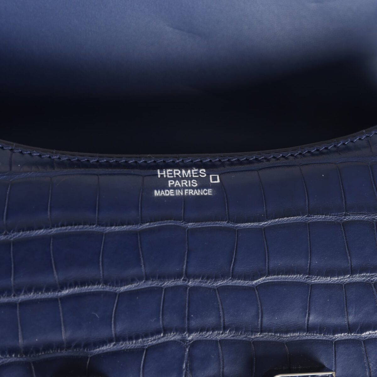 Hermès Constance 1-24 Bleu Saphir Matte Alligator Marquette Palladium Hardware - Image 7