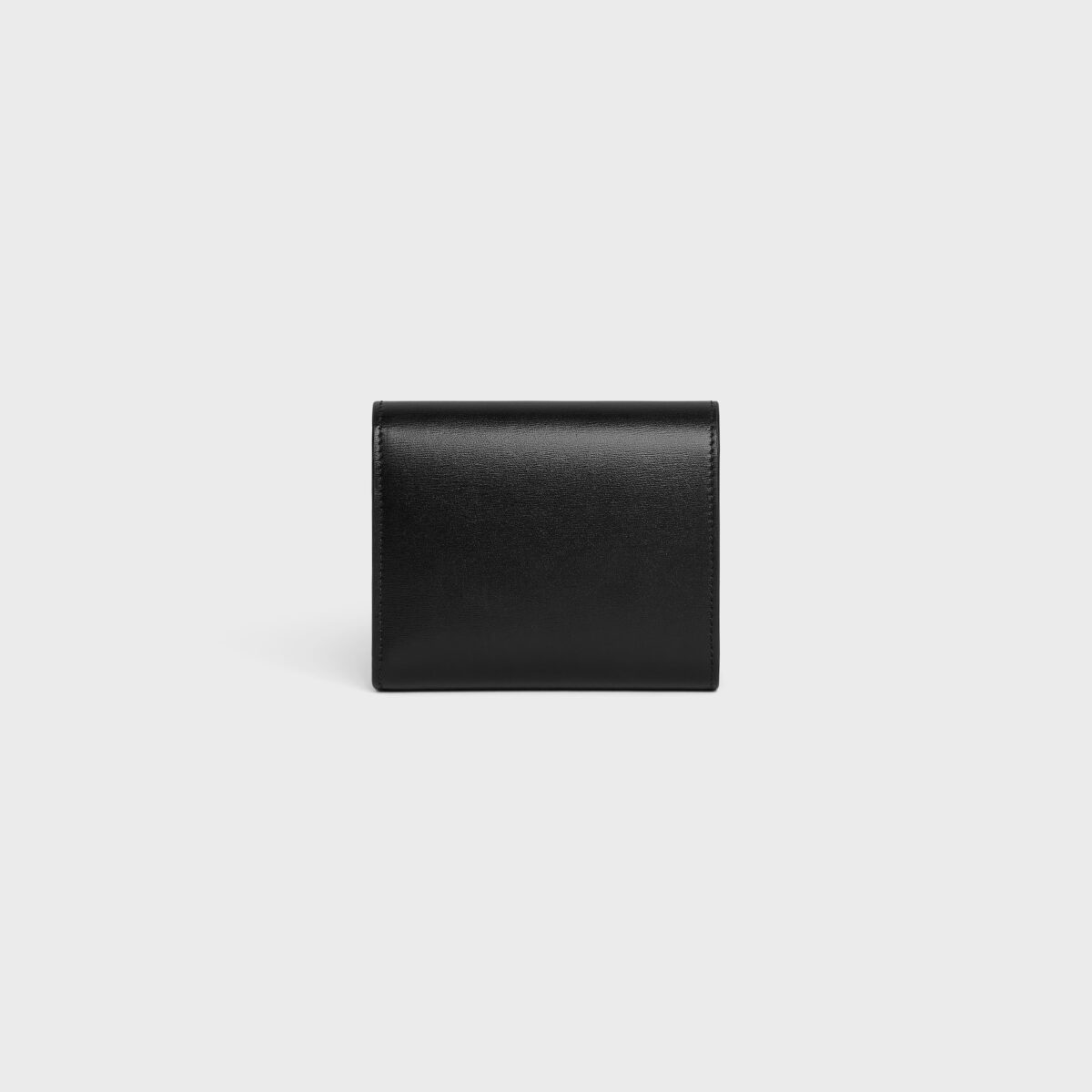 SMALL FLAP WALLER TRIOMPHE IN SHINY CALFSKIN BLACK - Image 3