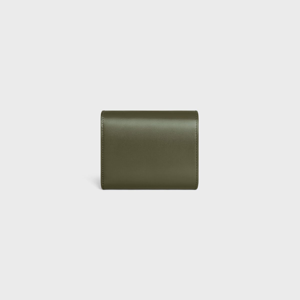 SMALL FLAP WALLER TRIOMPHE IN SHINY CALFSKIN DARK OLIVE - Image 3