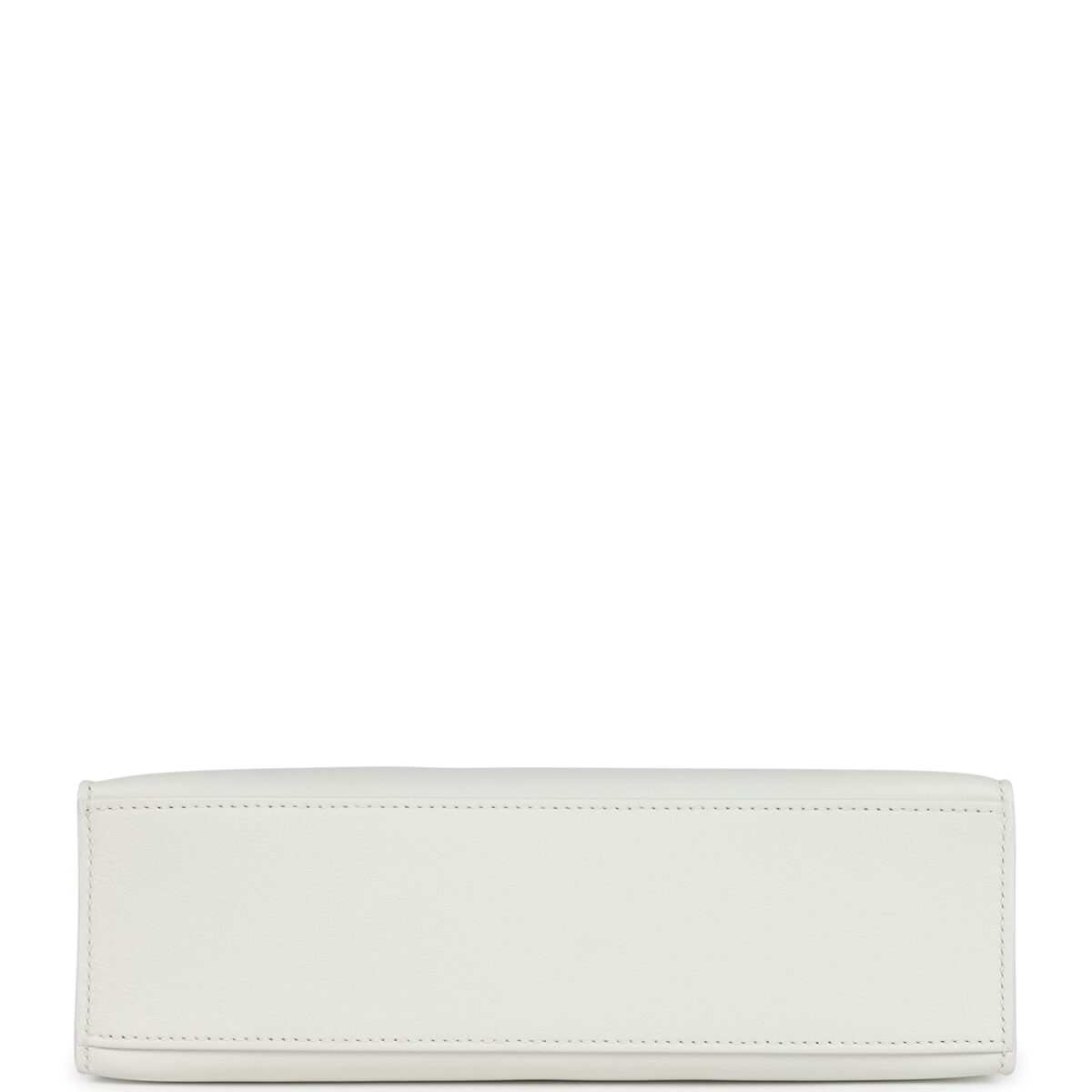 Hermès Kelly Pochette White Swift Palladium Hardware - Image 6