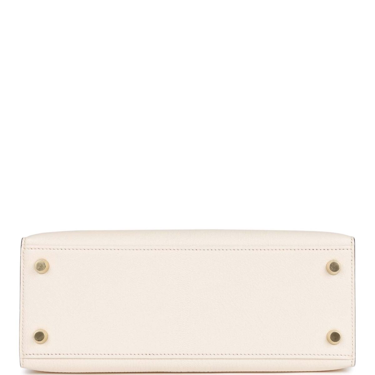 Hermès Special Order (HSS) Kelly Sellier 25 Nata Verso Chevre Brushed Gold Hardware - Image 6